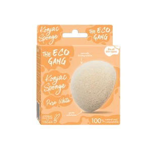 The Eco Gang Σφουγγάρι Προσώπου Konjac Sponge – Pure White για όλους τους τύπους δέρματος
