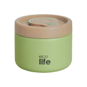 Ecolife Στρογγυλό Θερμός Φαγητού 650ml Πράσινο