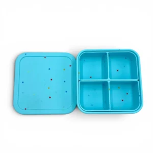 Dodos land FabFour Bento Box Φαγητοδοχείο Σιλικόνης με 4 Αποσπώμενα Χωρίσματα Starlight Blue