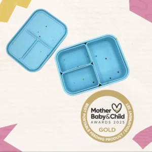 Dodos land Smart Bento Box Φαγητοδοχείο Σιλικόνης με 3 Αποσπώμενα Χωρίσματα Starlight Blue